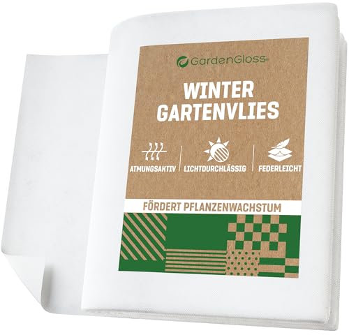 GardenGloss Manta Térmica para Plantas - Velo de Protección contra Heladas, Cubierta de Invierno para Plantas, Tela Protectora (1,5m x 20m)