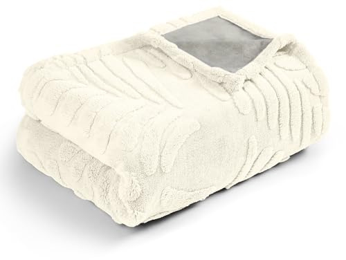 BaoDan Coperta per Cani Gatto Lavabile, 73x100 cm Coperta Cane Impermeabile, Copertina Cane Morbida e Calda in Pile e Velluto, Reversibile, Protezione Di Letti e Divano, Beige