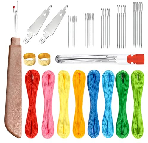 55Pcs Sewing Kits for Adults, Stainless Steel Sewing Needles, Multi-Purpose Sewing Tool Set, Needles Thread Hand Repair Tools for Professional DIY Lovers
