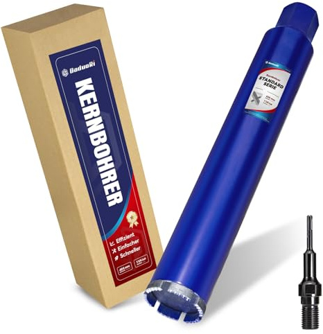 DaduoRi Broca de núcleo de 63 mm con SDS Plus (1-1/4 pulgadas), profundidad de corte de 410 mm, corona de diamante para hormigón armado, mampostería, piedra, ladrillo (460 mm en total)