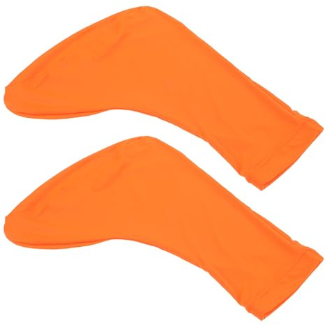 TOYANDONA Fundas Impermeables para Zapatos de Senderismo Resistentes Arena Ajuste Seguro y Material de Fibra para Viajes y Excursiones al Aire Libre Naranja L
