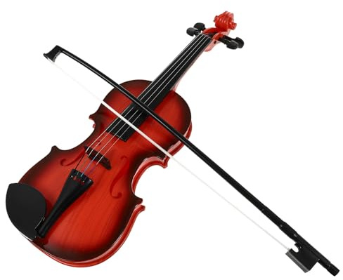 CLISPEED Giocattolo Musicale Violino in Plastica Abs Corde Regolabili, Strumento di Simulazione per 39x14x6,5 Cm, Set Educativo per Principianti e Sviluppo Alfabetizzazione Colore Casuale