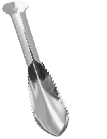 MeevrgR 304 rostfritt stål fiskskalare borttagare, ergonomiskt halkfritt handtag fiskfjäll renare med gelborttagare, diskmaskinssäkert köksverktyg, silverfärgad 28 cm