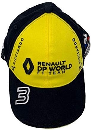 Le Coq Sportif Renault Casquette Pilote N°3 Unisexe Adulte Noir/Empire Yellow, Unique