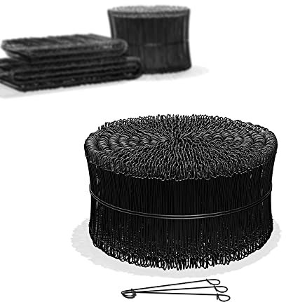 Heimfleiss® Alambre de atar hormigón 1,4 x 100-300 mm (1000 uds.) - Alambre revestido de PVC - Alambre de ojales para retorcerdora de alambre - Cierre de alambre para saco
