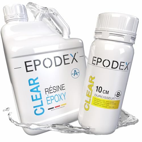EPODEX ECO MAX Résine époxy jusqu’à 10cm, CLEAR - Transparent, 9kg
