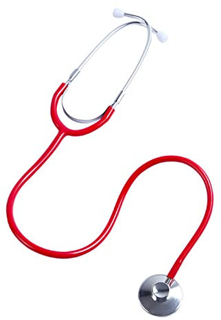 Stetoscopio Giocattolo per Bambini,Stetoscopio a Doppia Testa Simulato,Accessori per il Gioco di Ruolo del Dottore,Può Amplificare il Battito Cardiaco e i Suoni Respiratori Rosso Tokaneit