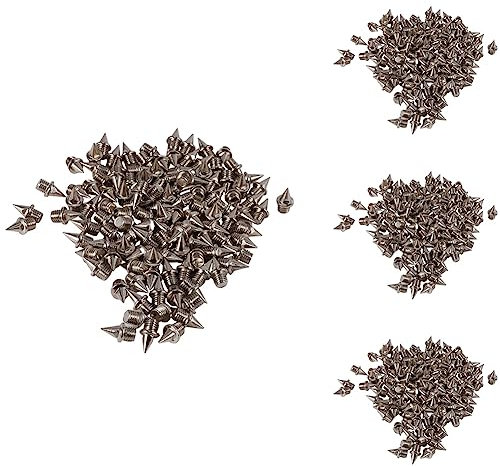 Niniang - Juego de 480 puntas de espárragos (punta de repuesto, punta de cono, para zapatillas de deporte, zapatillas de entrenamiento, tornillos de pinza de 7 mm, plata, 7mm