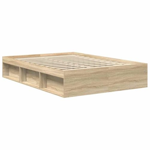 vidaXL Cadre de lit sans Matelas chêne Sonoma 150x200 cm