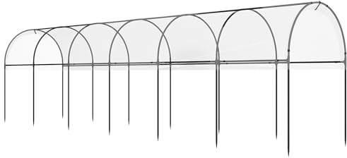 Outsunny Serre de Jardin, Serre à tomates, bâche renforcée, châssis en Acier, pour légumes Plantes Fleurs, pour extérieur, 600 x 123 x 171 cm, Transparent