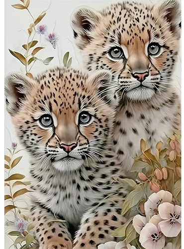 DPIDEA Leopard Diamond Painting Kits for Adults, Diamond Art Kits 5D DIY Diamond Painting for Home Decor 30x40 cm
