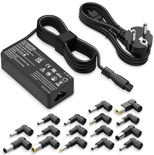 ELEHILS 90 W Universal Ladegerät Laptop Adapter kompatibel mit HP Dell Lenovo Acer ASUS Samsung Sony Gateway Laptop Chromebook Netzkabel mit 16 Tipps