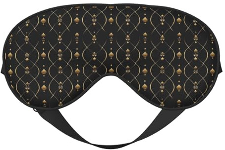 Máscara de sueño para los ojos para hombres y mujeres, textura dorada retro con hebilla ajustable, máscara de sueño opaca y cómoda para hombres y mujeres, diadema divertida para juegos de fiesta