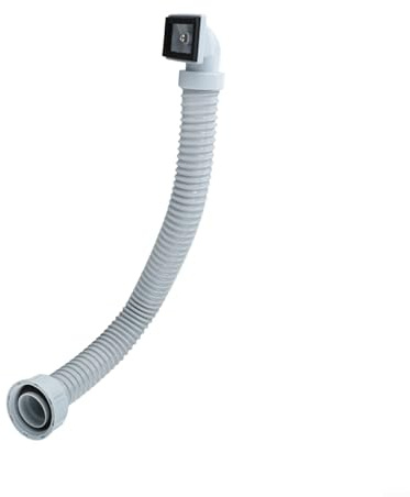 Tubo di troppopieno da 450 mm per lavabo con giunto rettangolare, tubo di scarico del lavandino che fornisce una protezione affidabile dal trabocco dell'acqua