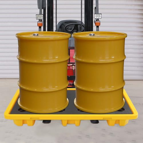 ZNLLQZN Bandeja colectora modular a prueba de fugas, plataforma de recogida con capacidad de almacenamiento de fugas de 80 l, para almacenes, fábricas e instalaciones de producción, 130 x 68 x 15 cm