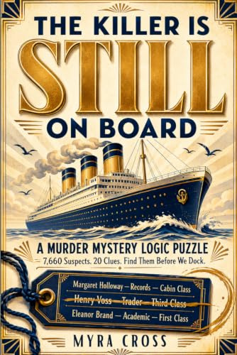 The Killer Is Still On Board: A Murder Mystery Logic Puzzle: 7,660 Suspects. 20 Clues. Find Them Before We Dock. (One Killer Mysteries)