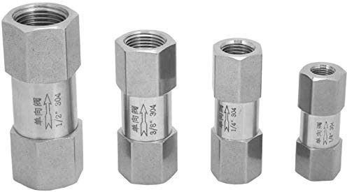 Hexagon Split Kontrollventil, 304 Rostfritt Stål Envägs backventil, 1/8 1/4 3/81/2 BSPP(1/4) Slanganslutningsverktyg