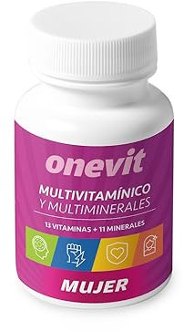 Onevit Multivitamínico Mujer - 45 cápsulas vegetales - 13 vitaminas+11 minerales