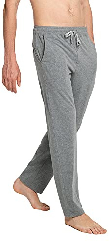maamgic Pantalon Chandal Hombre Deportivos Pantalones Jogger Yoga Sweatpants Transpirable con Cordón Cremallera Bolsillos para Gym Yoga Pilates Gris cáñamo Claro