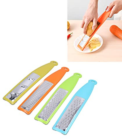 EVTSCAN Zester per verdure Grattugia per formaggio in acciaio inossidabile Grattugia per fetta di cibo Grattugia per patate per la cucina