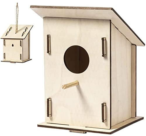 Nichoir Oiseaux à Monter – Kit Nichoir Bois DIY – Nid Oiseau Ecologique – Lot de 2 (Style2)