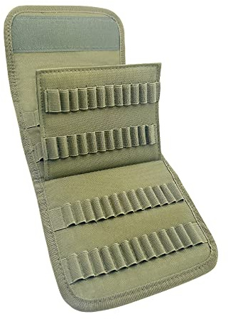 Tactical 100 Rounds Rifle Pistol Bullet Cartridge Ammo Pouch Ammunition Shell Carrier Holder Storage Case Bag for 10/22 .22 LR .17HMR .222 .223 Cal 5.56mm Green