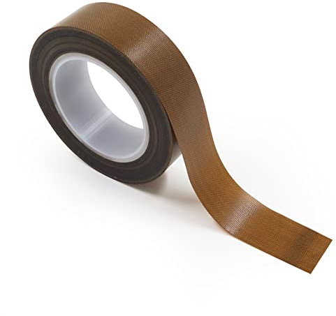 Thatyro PTFE Coated Fiberglass Teflon Tape High Temperature, Insulation PTFE Fabric Tape Adhesive Teflon Strips 0.18mm Thick for Weston Vacuum Sealer Machine Christmas Gifts(1.8cm x 10m)