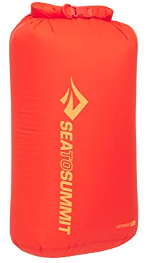 Sea to Summit - Lightweight Dry Bag XL 20L - wasserdichte Aufbewahrung - Rollverschluss - Recycling-Gewebe - Befestigung & D-Ring - Wandern & Paddelsport - 27.1 x 23.4 x 47.8cm - Spicy Orange - 91g