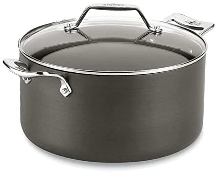 All-Clad Essentials Nonstick Cookware (7 Quart Stock Pot with Glass Lid)