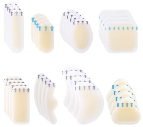 ZMDMAH 32 Stück Blasenpflaster Ferse Groß Set, Hydrokolloid Pflaster, Fersenpflaster, Blasenpflaster Wandern für Zehen und Finger Vorfuß Ferse Fersenschutz Schutzhaut