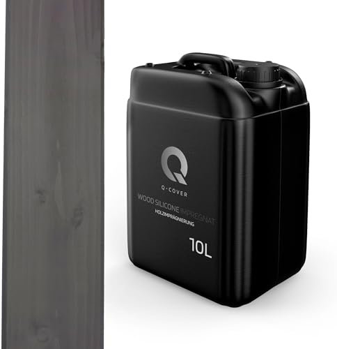 Q-COVER holzimprägnierung Anthrazit 10 L 2 in 1 holzschutz farbimprägnierung imprägniermittel holzschutzmittel imprägnierung abperleffekt alle holzarten holzgrundierung