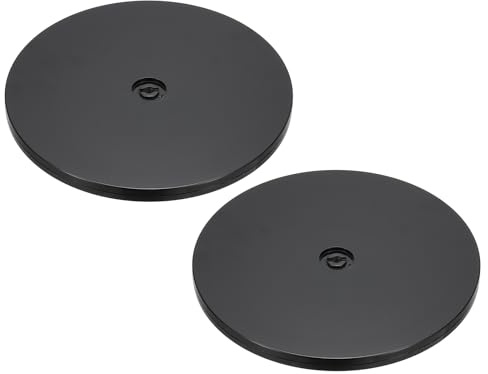 PATIKIL 20 cm tung roterande vridbar stativ med stålkullager, 2 st 360° rotation skivspelare lat Susan bas för storskärm TV-datorer bildskärmar, svart