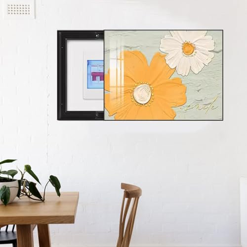 Indoor Electrical Meter Cover, Electric Box Covers for Wall, Indoor Waterproof Electrical Distribution Box Decorative Box, Hanging Pictures Decorative Lid, Restaurant Home Use (Color : Style