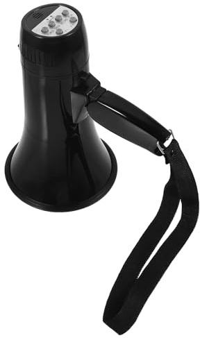 Mikinona Megáfono Portátil 25W para Animar al Fútbol y Profesores Grabación de 240 Segundos Color Negro Uso 4 Pilas Tamaño Incluidas Adecuado para Deportivos y Seguridad