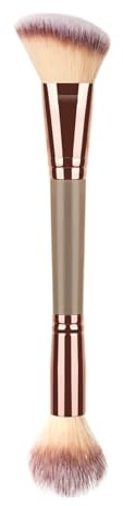 Foundationborste Dubbeländade Skönhetsverktyg | Foundation Och Blendningsborste För Dagligt Resor Kvinna Tjej Nybörjare Contour Bronzer Highlighter