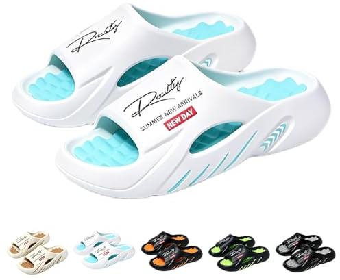 RuiWise Mules Cloud Antidérapantes Pour Homme Avec Semelle Épaisse, Sandales À Enfiler Intérieures Et Extérieures Pour La Plage