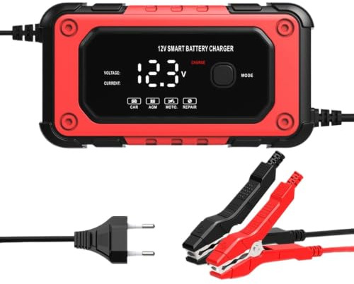 Bilbatteriladdare Smart automatisk LCD-display underhållare desulfator | 12V 6A Smart automatisk batteriladdare Bil, Lastbil, Motorcykel, Båt, , ATV, Garage, Vägkant, Utomhus,