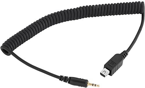 PHOLSY 2,5 mm-O6/UC1 Cable de Conexión Disparador/Cable en Espiral Estirable/para Disparadores Inalámbricos (Inalámbrico Temporizador) y Olympus Cámaras Digitales 2,5mm-UC1 2,5-UC1
