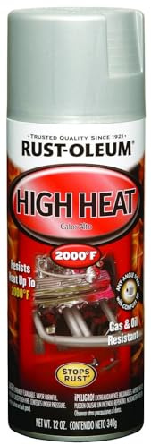 Rust-Oleum 248904 Automotive High Heat Spray Paint, Flat, Aluminum, 12 oz, Aerosol Can