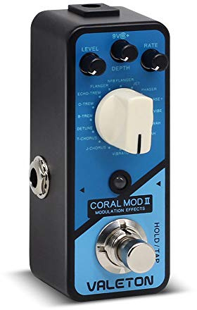 Valeton Coral Mod II Digital Modulation Chorus Flanger Phaser Univibe Tremolo Lofi Multi Effects Guitar Bass Pedal