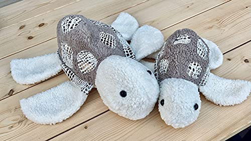 Stoffpaket Kuscheltier Schildkröte Romea für 2 Größen - Nähset inkl. Papier Schnittmuster - Schlangenleder, 2 Größen