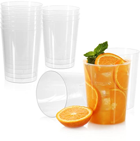 com-four® 12x vasos reutilizables para beber para fiestas, campamentos y para llevar - vasos de plástico reutilizables - aptos para lavavajillas - vasos de plástico - accesorios para fiestas