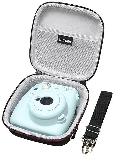 L LTGEM Hard Case with hand strap for Fuji Instax Mini 12 , 11 , 10 , 9 , 8 , 7 Instant Camera - Portable Travel Bag ( Case Only )