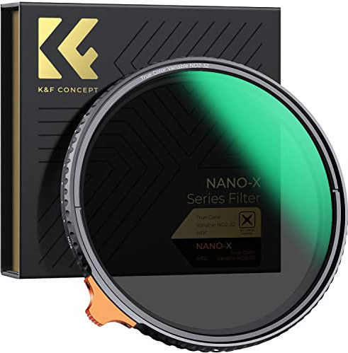 K&F CONCEPT Nano-X True Color Variabler ND Filter 77mm Graufilter ND2-32(1-5 Blendenstufen) Neutral Graufilter