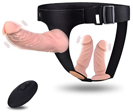 Utimi Strapon Umschnalldildo Vibratoren Umschnallpenis - Strap on Umschnall Abnehmbar mit 3 Silikon Dildos Verstellbarer Harness Extrem Sex Toy Erotik Sexspielzeug für Männer Frauen Lesben Pärchen