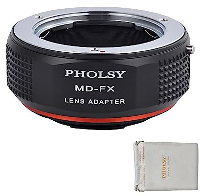 PHOLSY Objektivadapter Kompatibel mit Minolta Rokkor MD/MC/SR Objektiv auf Fujifilm X Mount Kameragehäuse, MD auf FX, MD auf Fuji X