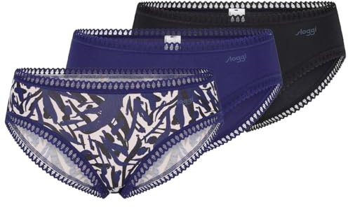 Sloggi GO Crush Hipster C3P Femme, Blue - Dark Combination, XXL