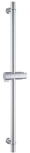 Kelleria Duschstange 70cm Edelstahl SUS304, Brausestange mit Duschkopfhalterung 360°Drehbar, Verstellbare Handbrause Stange Duschkopfhalter Höhenverstellbar, Variable Wandhalter Bohrlöcher, Chrom