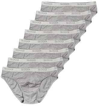 Sloggi Slip Bassi Uomo Men Basic Mini 8P, Grigio 6