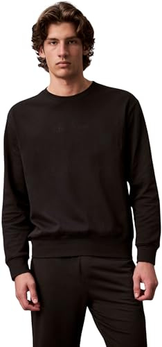 Calvin Klein Men’s Round Neck Sweatshirt, Black (Black), M